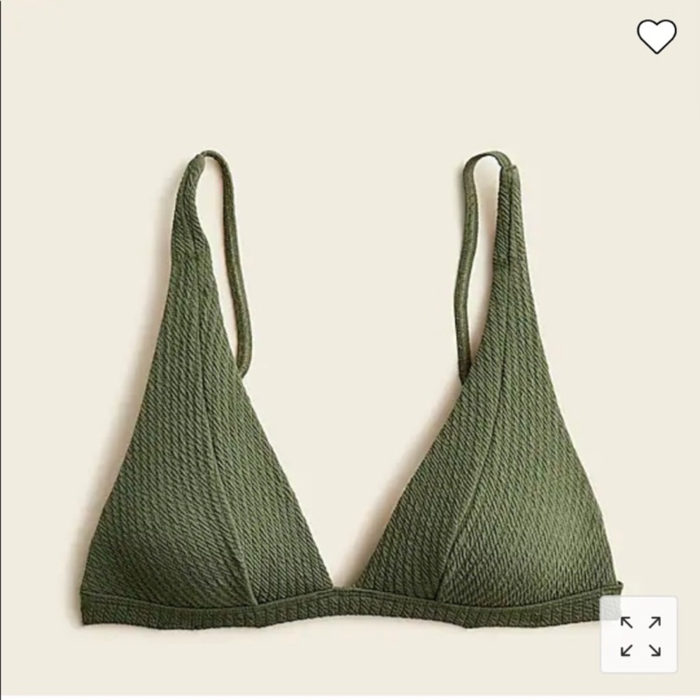 J. Crew Textured Bikini Top